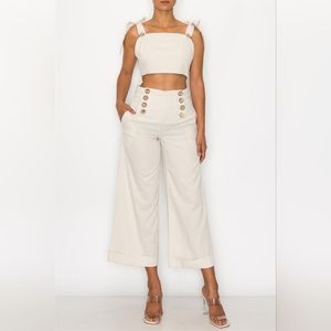 Khaki Linen Blend Set